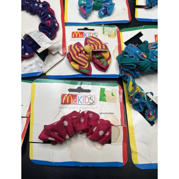 RARE McKids Ronald McDonald Headbands Hair Clips Ponytail Holder 80s Retro - Picture 5 of 6
